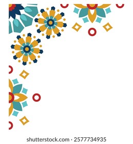 Arabic mandala ornament frame vector design