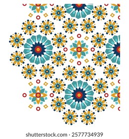 Arabic mandala ornament frame vector design