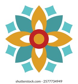 Arabic mandala ornament frame vector design