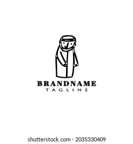 plantilla de diseño de icono del logotipo de los hombres árabes ilustración vectorial moderna
