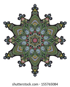 Arabic middle eastern floral pattern motif, based on Ottoman ornament