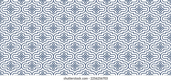 Arabic mosaic abstract seamless pattern vector illustration