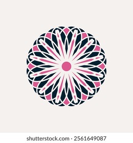 Arabic mosaic geometric symbol. Vector floral oriental ornamental logo template