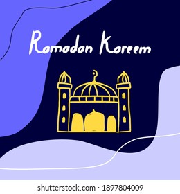 Arabische Moschee Design ramadhan Kareem mit einfachem minimalistischem Konzept