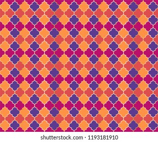 Arabic Mosque Window Vector Seamless Pattern. Ramadan mubarak muslim background. Traditional ramadan mosque pattern in gold grid borders. Chic islamic window grid design of lantern shapes tiles.