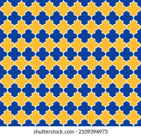 Arabic Mubarak Mosaic. Mosque Window Design. Elegant Moroccan Seamless Pattern. Moroccan Seamless Pattern. Traditional Muslim Lantern Background. Ramadan Kareem Noble Motif. 1001 Night Arabesque.
