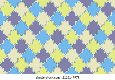 Arabic Mubarak Mosaic. Tender Moroccan Seamless Pattern. 1001 Night Arabesque. Mosque Window Design. Ramadan Kareem Noble Pattern. Moroccan Seamless Pattern. Traditional Islamic Lantern Ornament.