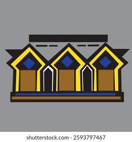 arabic muslim vector mosque icon isolated flat style