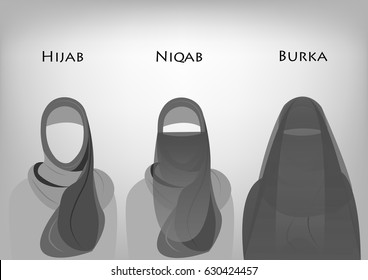 arabic muslim woman, Type of clothing Hijab, Niqab, Burka