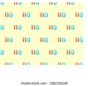 Arabic numbers on a yellow background vector