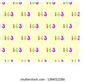 Arabic numbers on a yellow background vector