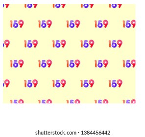 Arabic numbers on a yellow background vector