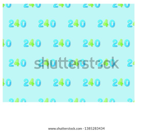 Arabic Numbers Vector Pattern Color Background Stock Vector Royalty Free 1385283434