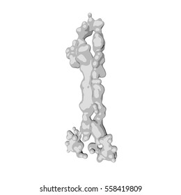 Arabic numeral symbol vector consisting of the spray liquid and bubbles.