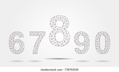 The Arabic numerals are made up of dots and lines