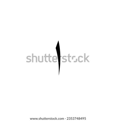 Arabic Numerals, Number 1, can use for Education, Numeral on the Islamic Calendar, Page Number or Graphic Design Element. Vector Illustration