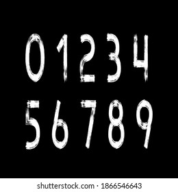 Arabic numerals on black background