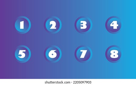 Arabic numerals. Set of decorative numbers, children's drawing with white chalk on a black board. Numeric signs. Line drawing. Vector illustration isolated.