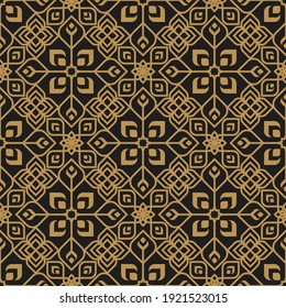 Arabic oriental abstract arabesque seamless pattern