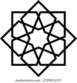 Icono floral oriental árabe con Vectores, adornos y patrones tradicionales arabescos. Símbolos y logotipos florales Abstractas diseñados en un estilo ornamental islámico, ideales para invitaciones de boda.