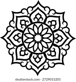 Icono floral oriental árabe con Vectores, adornos y patrones tradicionales arabescos. Símbolos y logotipos florales Abstractas diseñados en un estilo ornamental islámico, ideales para invitaciones de boda.