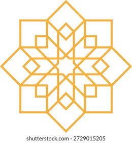 Icono floral oriental árabe con Vectores, adornos y patrones tradicionales arabescos. Símbolos y logotipos florales Abstractas diseñados en un estilo ornamental islámico, ideales para invitaciones de boda.