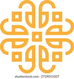 Icono floral oriental árabe con Vectores, adornos y patrones tradicionales arabescos. Símbolos y logotipos florales Abstractas diseñados en un estilo ornamental islámico, ideales para invitaciones de boda.