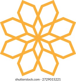 Icono floral oriental árabe con Vectores, adornos y patrones tradicionales arabescos. Símbolos y logotipos florales Abstractas diseñados en un estilo ornamental islámico, ideales para invitaciones de boda.