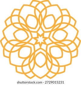 Icono floral oriental árabe con Vectores, adornos y patrones tradicionales arabescos. Símbolos y logotipos florales Abstractas diseñados en un estilo ornamental islámico, ideales para invitaciones de boda.