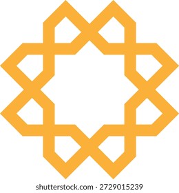 Icono floral oriental árabe con Vectores, adornos y patrones tradicionales arabescos. Símbolos y logotipos florales Abstractas diseñados en un estilo ornamental islámico, ideales para invitaciones de boda.