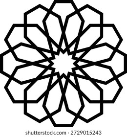 Icono floral oriental árabe con Vectores, adornos y patrones tradicionales arabescos. Símbolos y logotipos florales Abstractas diseñados en un estilo ornamental islámico, ideales para invitaciones de boda.