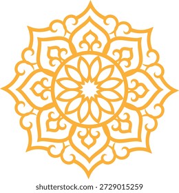 Icono floral oriental árabe con Vectores, adornos y patrones tradicionales arabescos. Símbolos y logotipos florales Abstractas diseñados en un estilo ornamental islámico, ideales para invitaciones de boda.