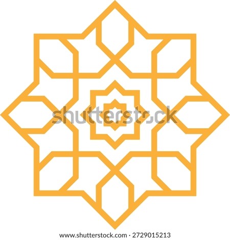 Arabic oriental floral icon featuring traditional arabesque vectors, ornaments, and patterns. Abstract floral symbols and logos designed in an ornamental Islamic style, ideal for wedding invitations.