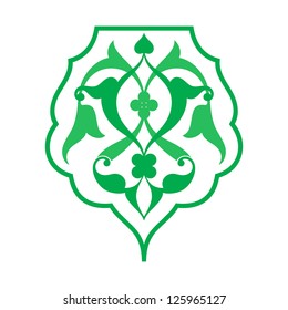 Arabic oriental ornament, floral pattern motif, arabesque, arabic ornament.