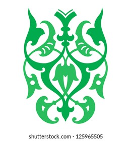 Arabic oriental ornament, floral pattern motif, arabesque, arabic ornament.