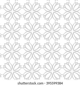 Arabic oriental pale pattern - Turkish tulips. Seamless vector background.