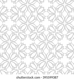 Arabic oriental pale pattern - Turkish tulips. Seamless vector background.
