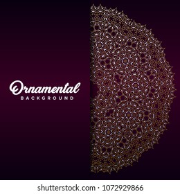 Arabic ornament background baroque in Victorian style. Element for design