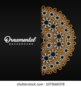 Arabic ornament background baroque in Victorian style. Element for design