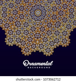 Arabic ornament background baroque in Victorian style. Element for design