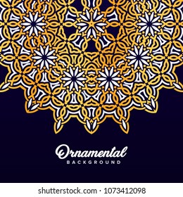 Arabic ornament background baroque in Victorian style. Element for design