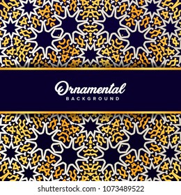 Arabic ornament background baroque in Victorian style. Element for design