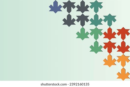  Arabic ornament cut design. Islamic ornamental colorful mosaic for banner, card, flyer, paperwork, wallpaper, and presentation template. Vector illustration.