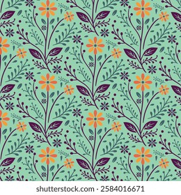 arabic ornament floral seamless pattern for textile printing wallpaper and fashion prints