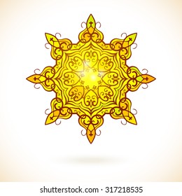 Arabic ornament, Isolated design element, Vector illustration