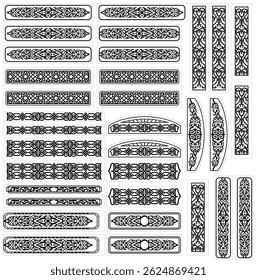 arabic ornament and stroke designs illustration vector 