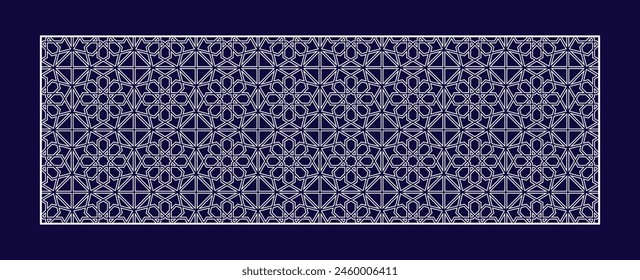 Arabic ornament vector template decoration. Elegant arabesque in eastern style. Islam decorative symbol. islamic floral motif for textile and fabric designs, arab holidays cards. Black, white colors
