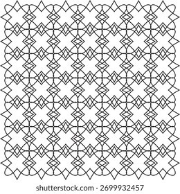 Padrão ornamental árabe com estilo de mosaico preto e branco. Ótimo para fundos, arte islâmica e texturas de tecido.