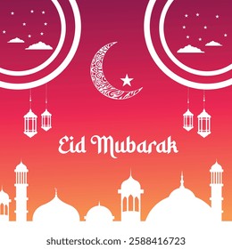 Arabic Ornamental Patterned Background of Islamic Mosque, Design Greeting Card for Ramadan Kareem