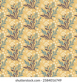 arabic ornamental seamless floral print for wallpaper home textile and fabric design